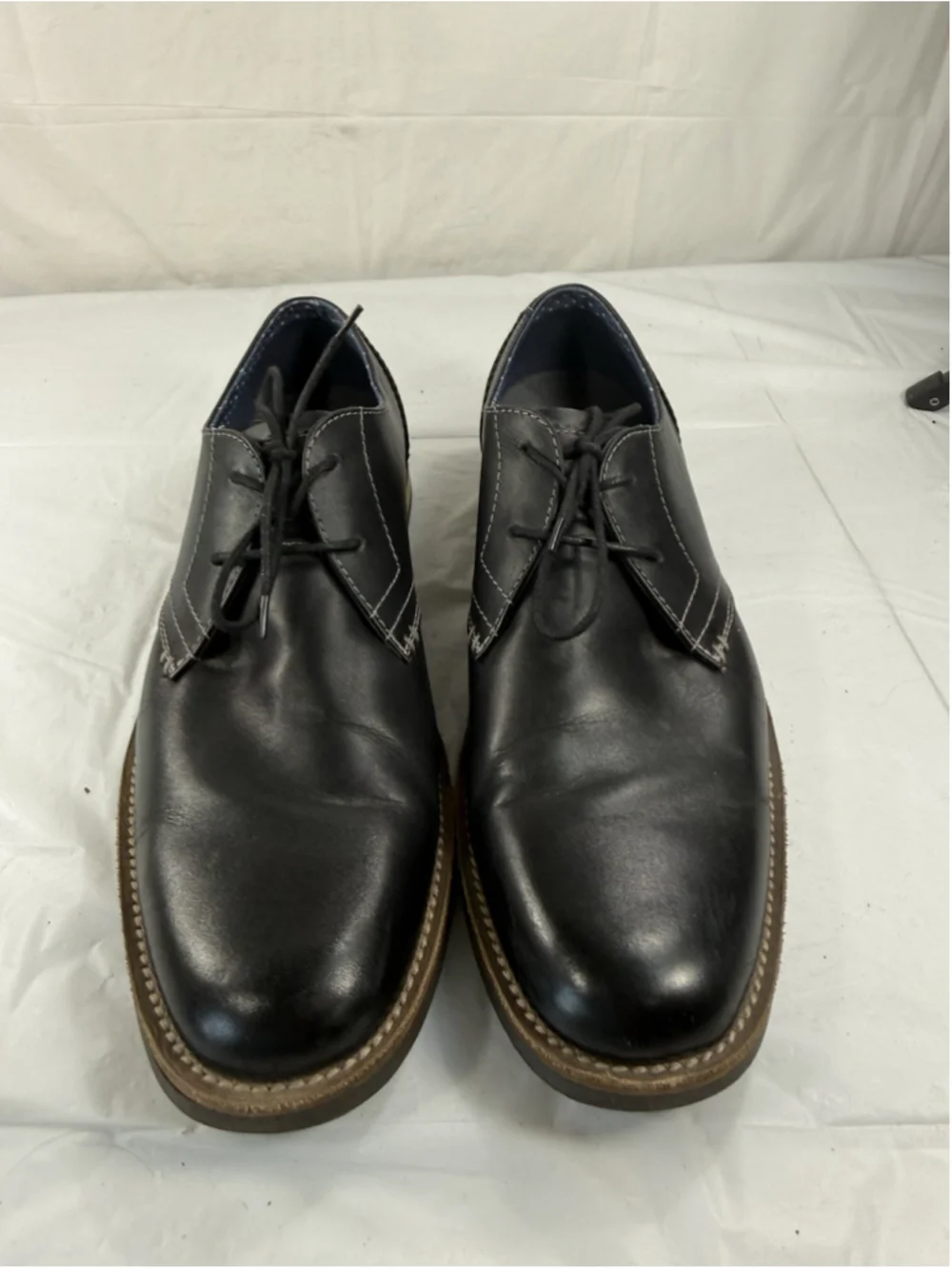 Original Penguin Munsingwear Wade Men's 13M Black Leather Oxfords Lace Up Shoes